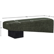 Meridian Furniture Alora Green Polyester Fabric Bench
