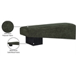 Meridian Furniture Alora Green Polyester Fabric Bench