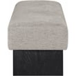 Meridian Furniture Alora Grey Polyester Fabric Bench