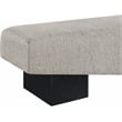 Meridian Furniture Alora Grey Polyester Fabric Bench