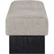 Meridian Furniture Alora Grey Polyester Fabric Bench