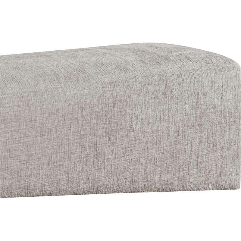 Meridian Furniture Alora Grey Polyester Fabric Bench