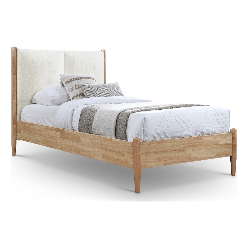 Meridian Furniture Arbor Cream Polyester Twin Bed