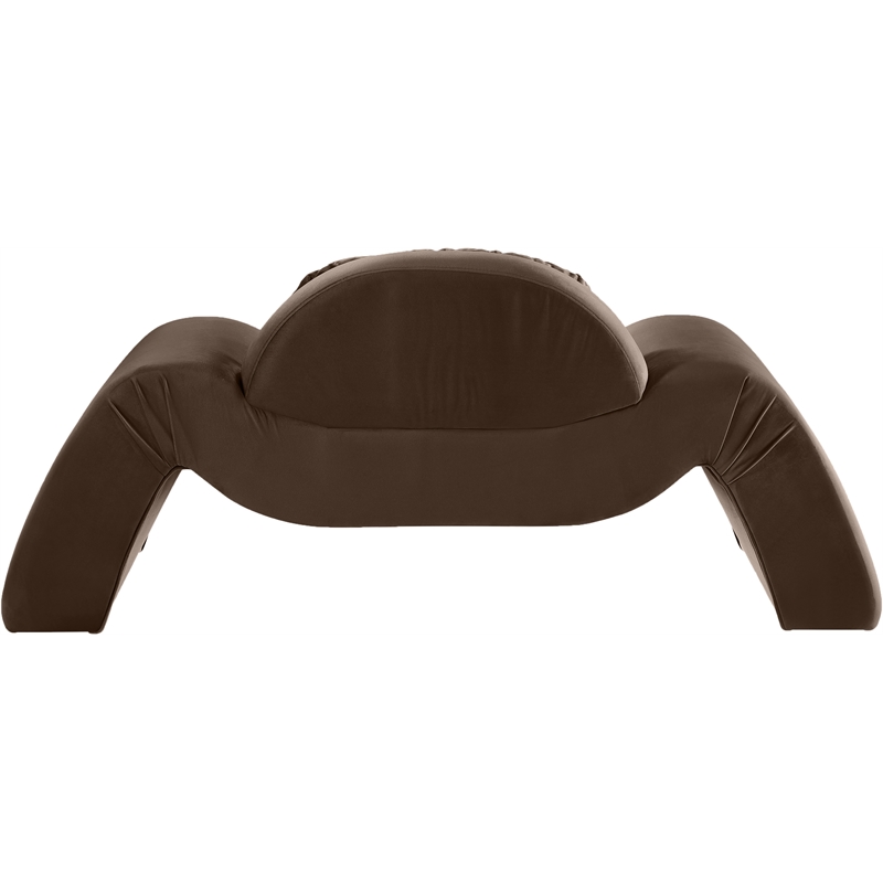 meridian furniture austin brown velvet chair