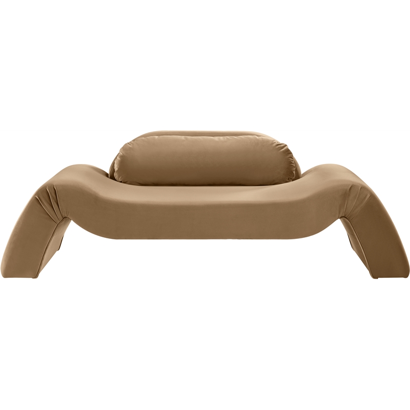Meridian Furniture Austin Beige Velvet Loveseat