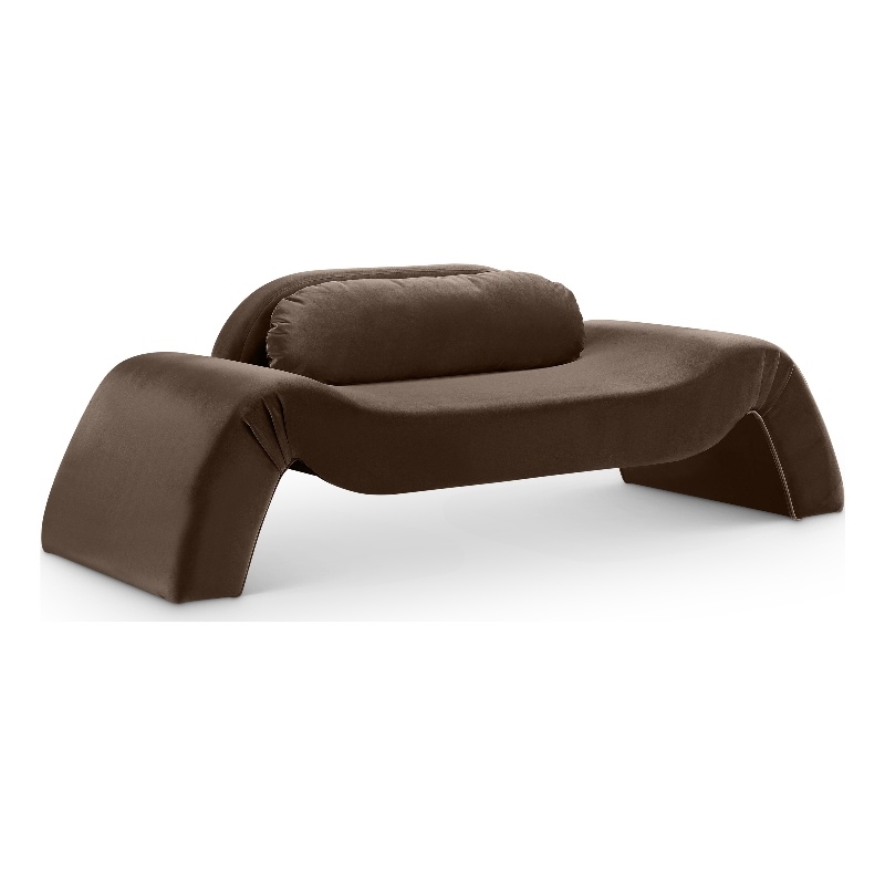 Meridian Furniture Austin Brown Velvet Loveseat