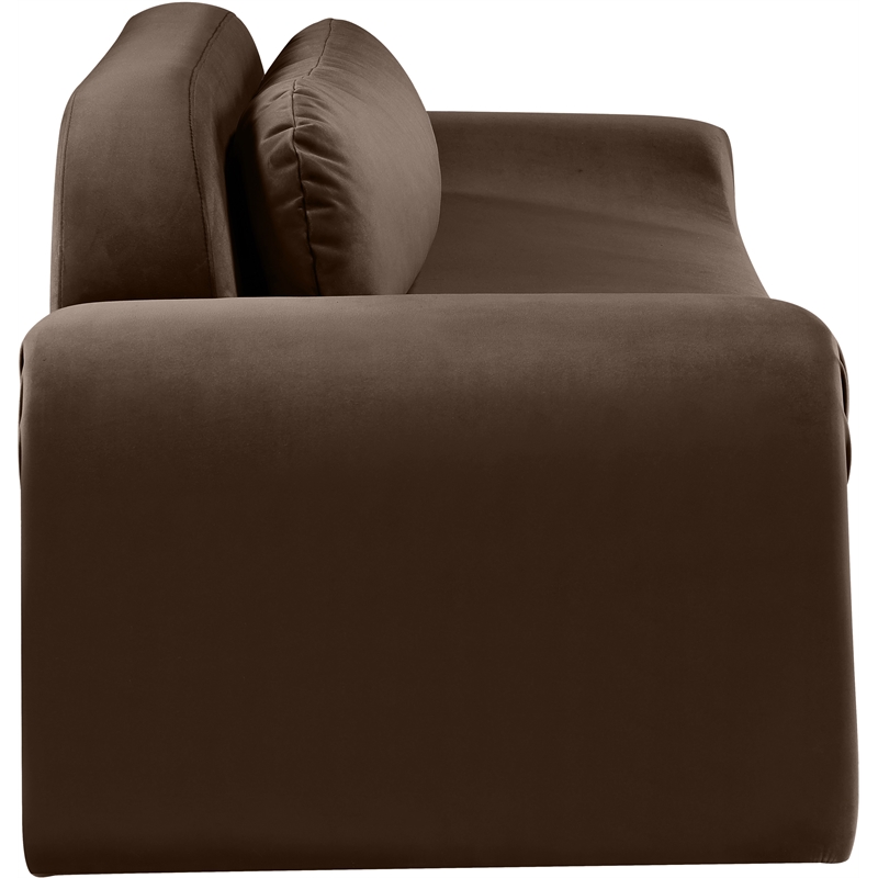 Meridian Furniture Austin Brown Velvet Sofa