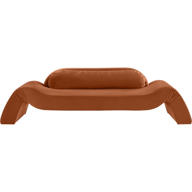 Meridian Furniture Austin Cognac Velvet Sofa