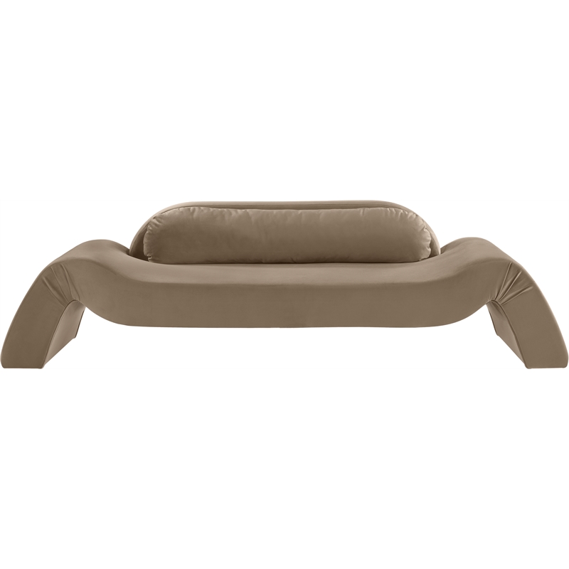 Meridian Furniture Austin Taupe Velvet Sofa