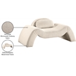 Meridian Furniture Austin Beige Microsuede Corduroy Chair