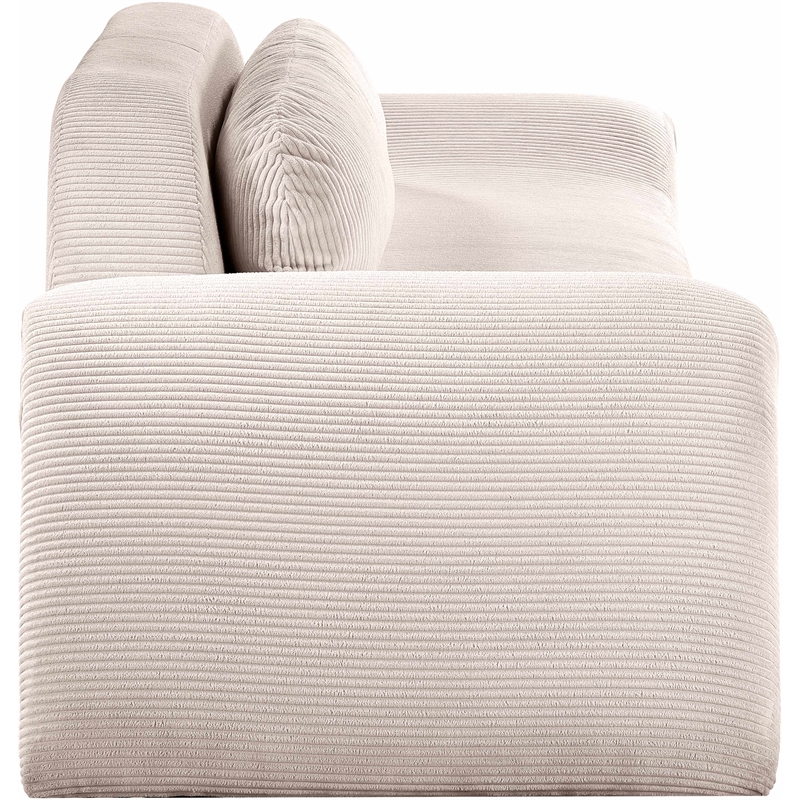 Meridian Furniture Austin Beige Microsuede Corduroy Sofa