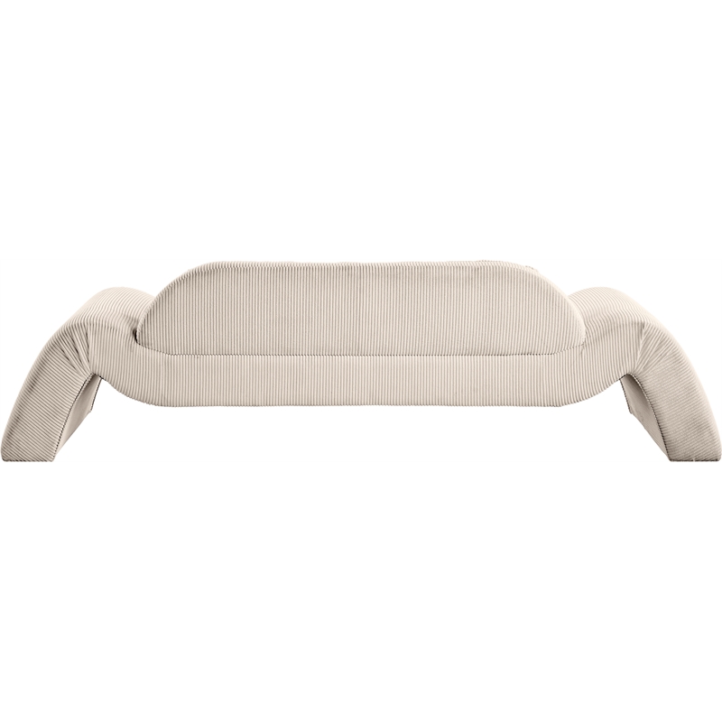 Meridian Furniture Austin Beige Microsuede Corduroy Sofa