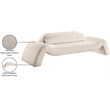 Meridian Furniture Austin Beige Microsuede Corduroy Sofa