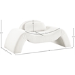 Meridian Furniture Austin Cream Microsuede Corduroy Chair