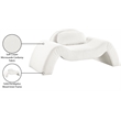 Meridian Furniture Austin Cream Microsuede Corduroy Chair