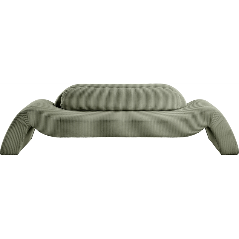Meridian Furniture Austin Green Microsuede Corduroy Sofa
