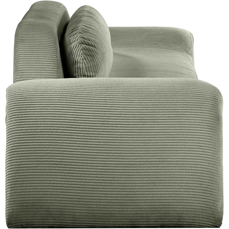 Meridian Furniture Austin Green Microsuede Corduroy Sofa