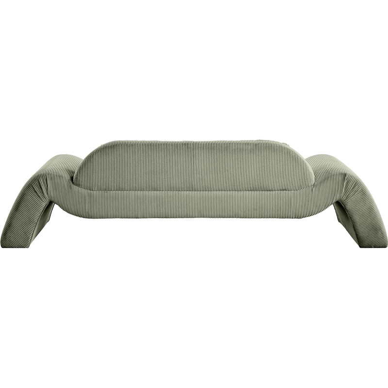 Meridian Furniture Austin Green Microsuede Corduroy Sofa