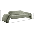 Meridian Furniture Austin Green Microsuede Corduroy Sofa