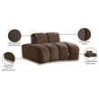 Meridian Furniture Jace Brown Velvet Chair