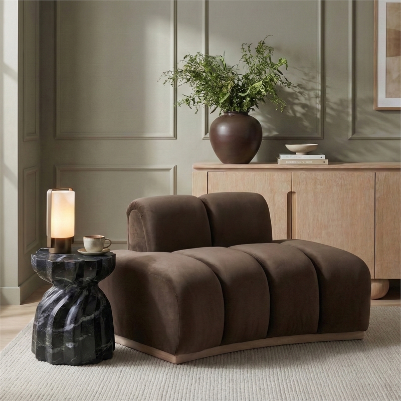 Meridian Furniture Jace Brown Velvet Chair