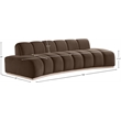 Meridian Furniture Jace Brown Velvet Sofa