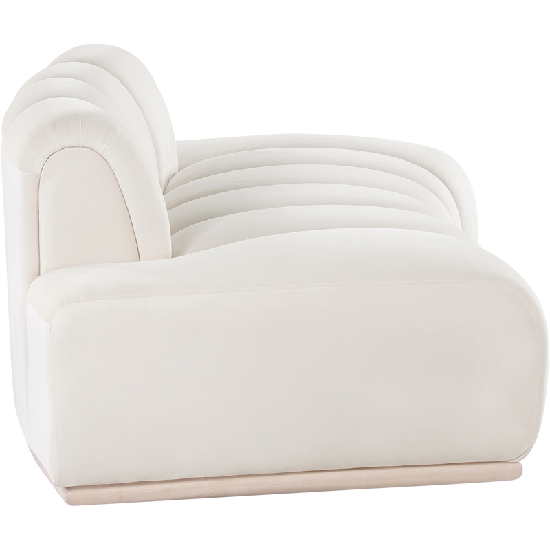 Meridian Furniture Jace Cream Velvet Loveseat