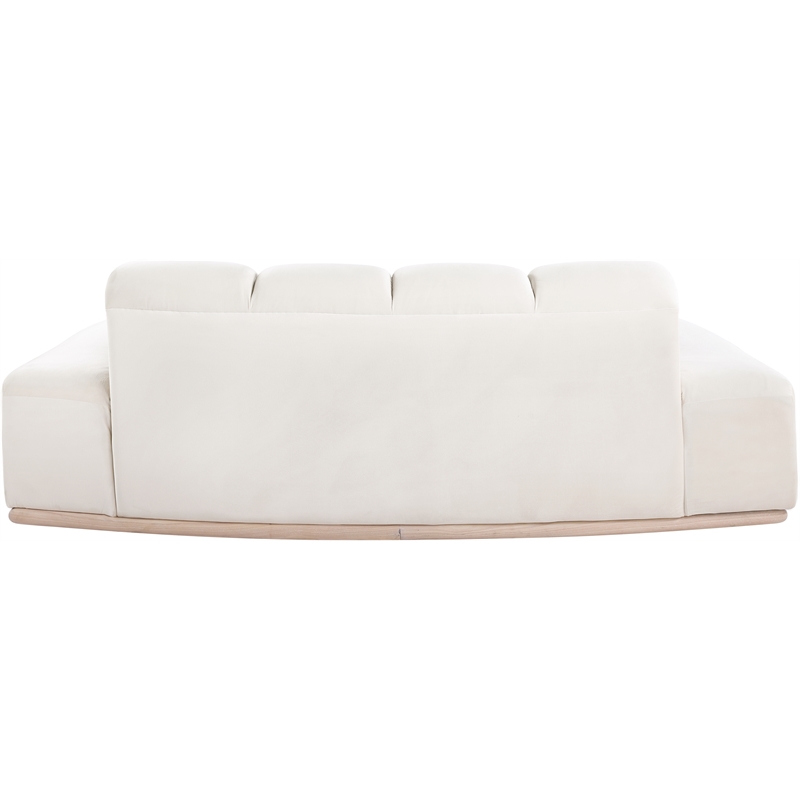 Meridian Furniture Jace Cream Velvet Loveseat