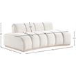 Meridian Furniture Jace Cream Velvet Loveseat