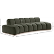 Meridian Furniture Jace Green Velvet Sofa