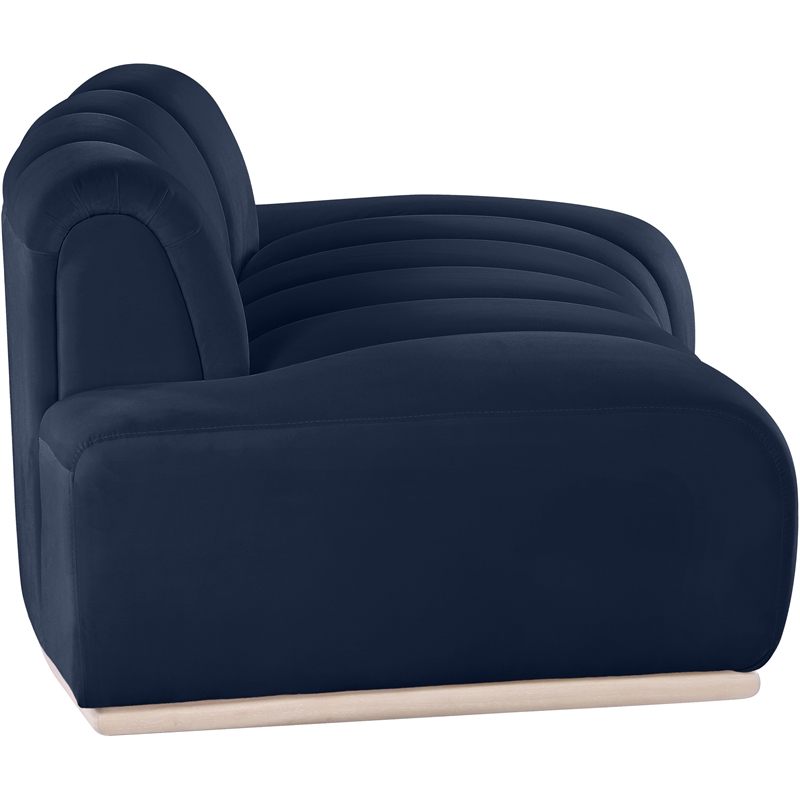 Meridian Furniture Jace Navy Velvet Loveseat