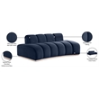 Meridian Furniture Jace Navy Velvet Loveseat