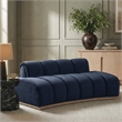 Meridian Furniture Jace Navy Velvet Loveseat