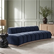 Meridian Furniture Jace Navy Velvet Sofa