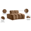 Meridian Furniture Jace Saddle Velvet Chair
