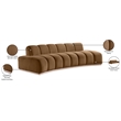 Meridian Furniture Jace Saddle Velvet Sofa