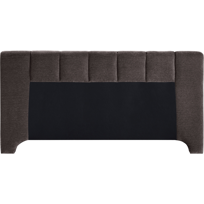Meridian Furniture Camila Brown Chenille Fabric Queen Bed