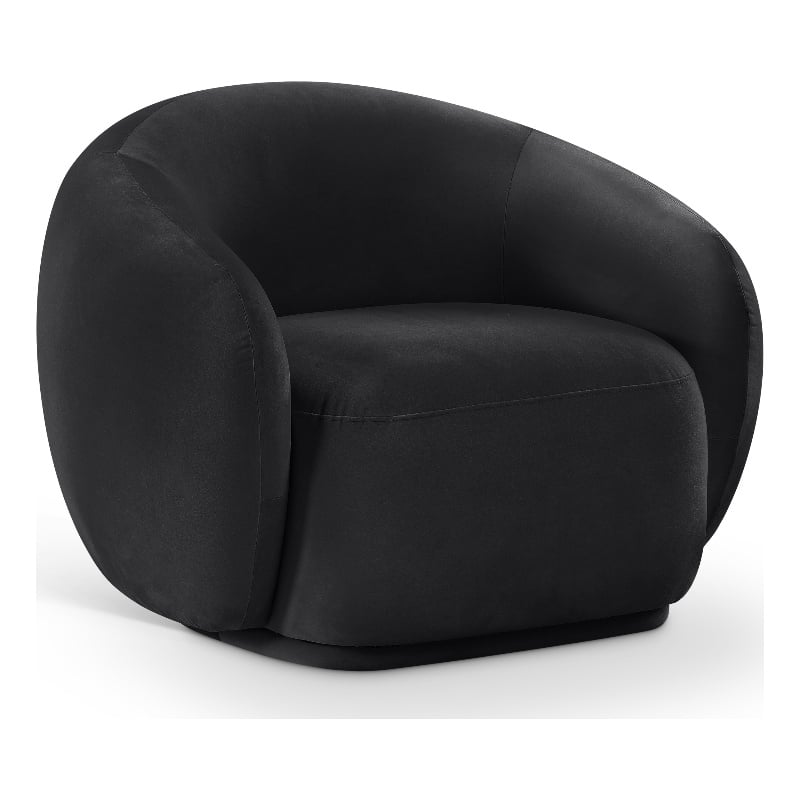 Meridian Furniture Emery Black Velvet Chair