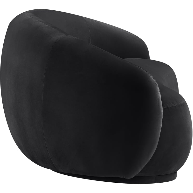 Meridian Furniture Emery Black Velvet Loveseat