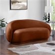 Meridian Furniture Emery Cognac Velvet Loveseat