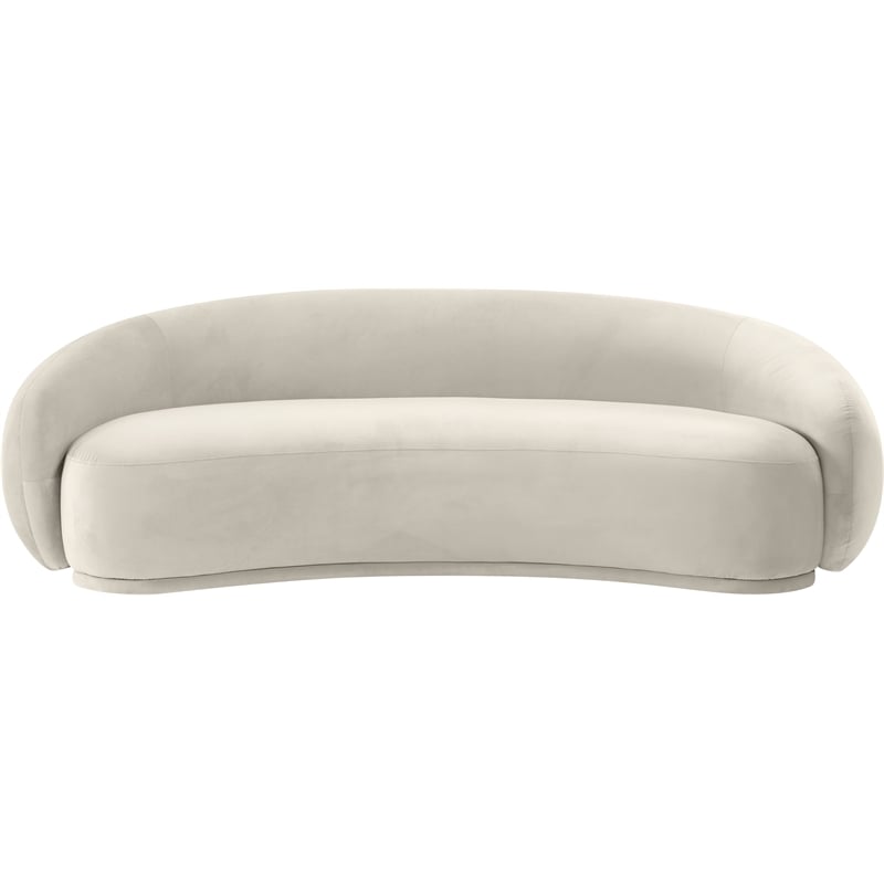 Meridian Furniture Emery Cream Velvet Sofa