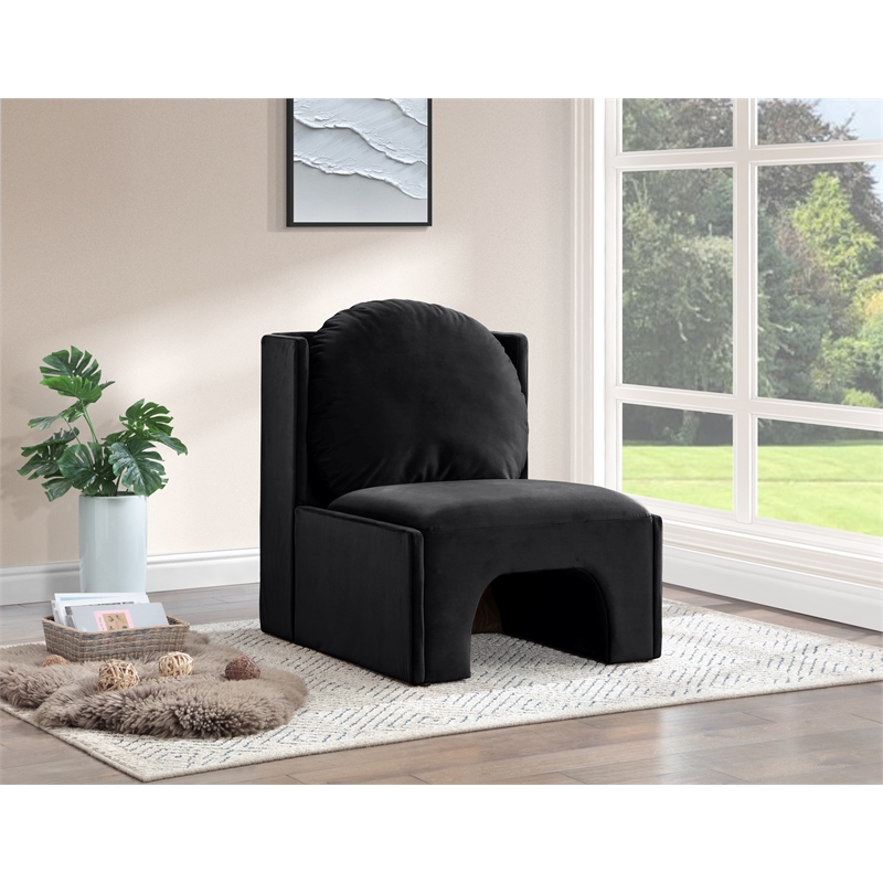 Meridian Furniture Sigma Black Velvet Accent Chair
