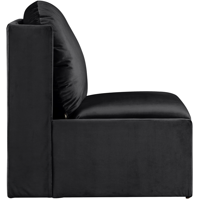 Meridian Furniture Sigma Black Velvet Accent Chair