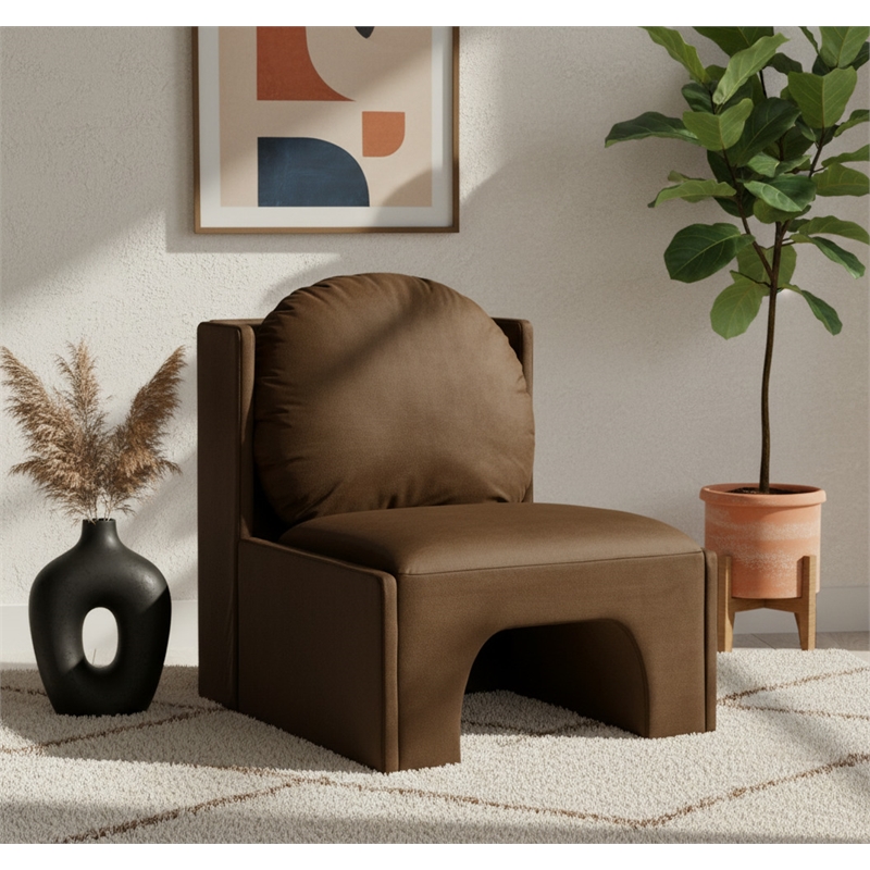 Meridian Furniture Sigma Brown Velvet Accent Chair