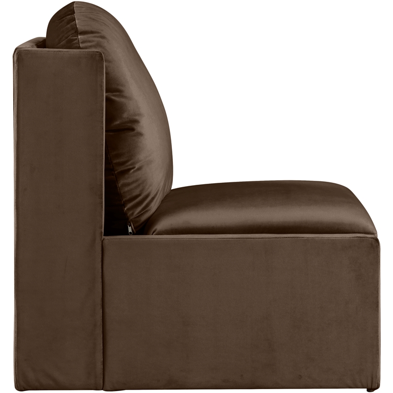 Meridian Furniture Sigma Brown Velvet Accent Chair