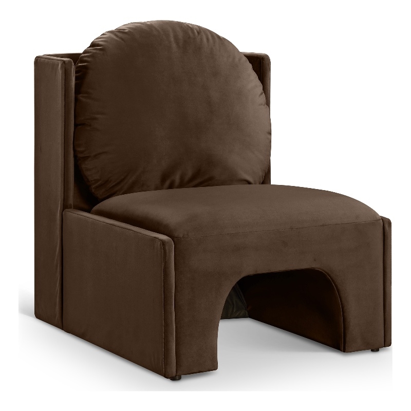 Meridian Furniture Sigma Brown Velvet Accent Chair