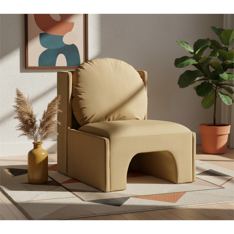 Meridian Furniture Sigma Camel Velvet Accent Chair
