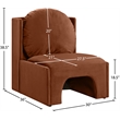Meridian Furniture Sigma Cognac Velvet Accent Chair