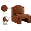 Meridian Furniture Sigma Cognac Velvet Accent Chair