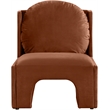Meridian Furniture Sigma Cognac Velvet Accent Chair